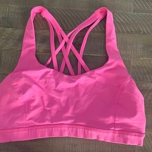 Size 6 pink lululemon sports bra